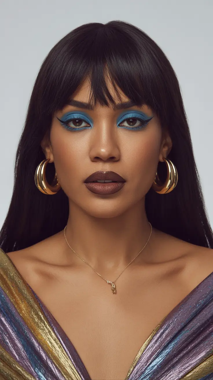 hairstyle trends for black women 2026 Silky Fringe with Midnight Length