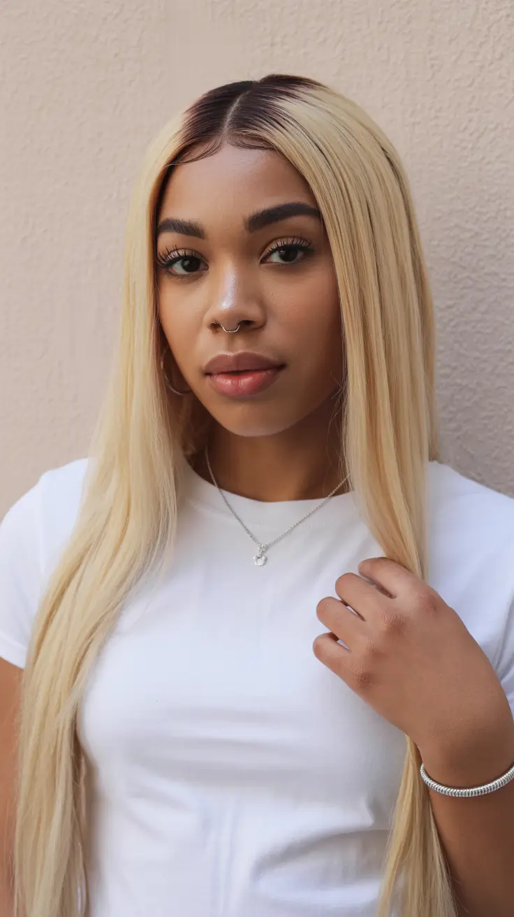 hairstyle trends for black women 2026 Sleek Vanilla-Blonde Length