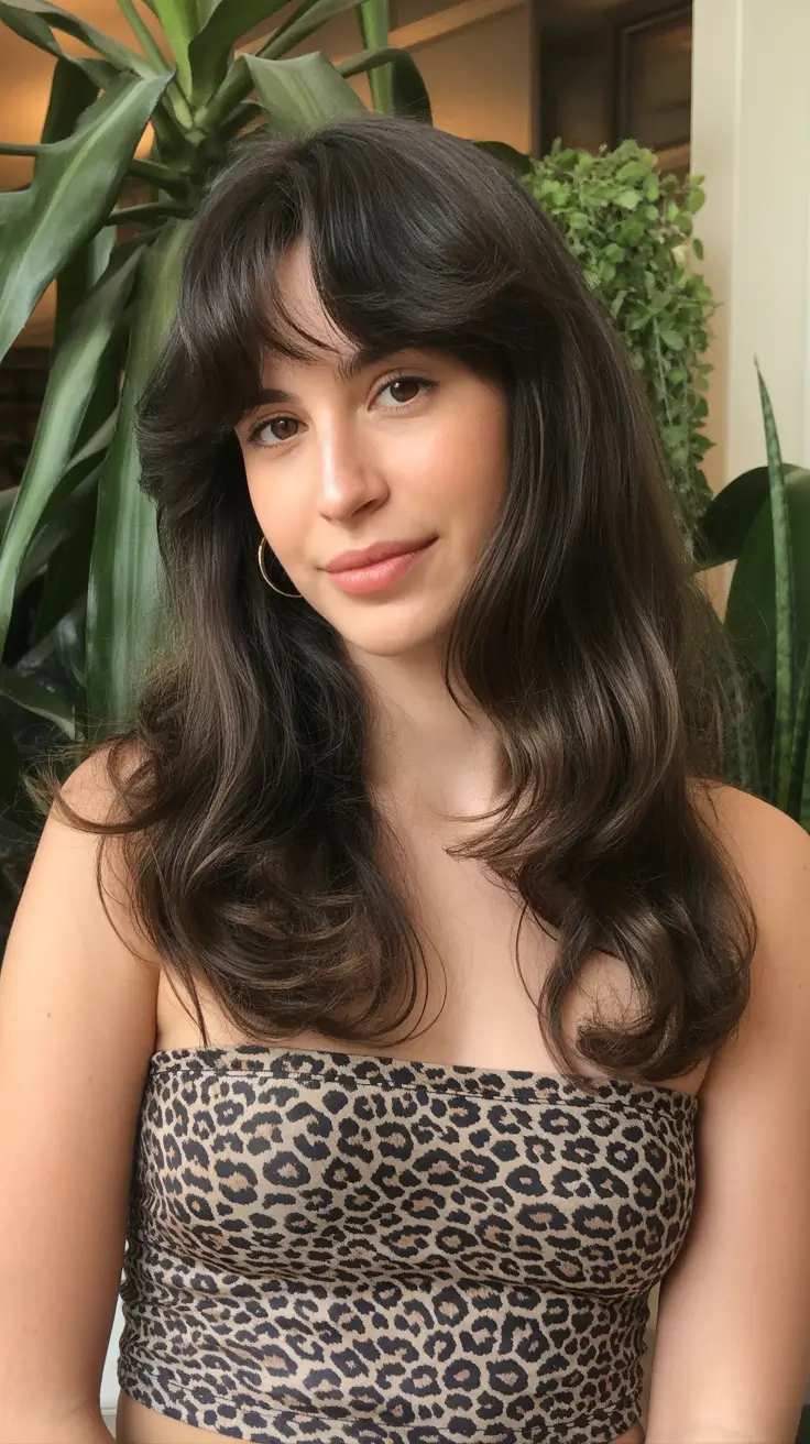 Hairstyles inspiration for 2026 Soft Retro Waves With Feathered Fringe