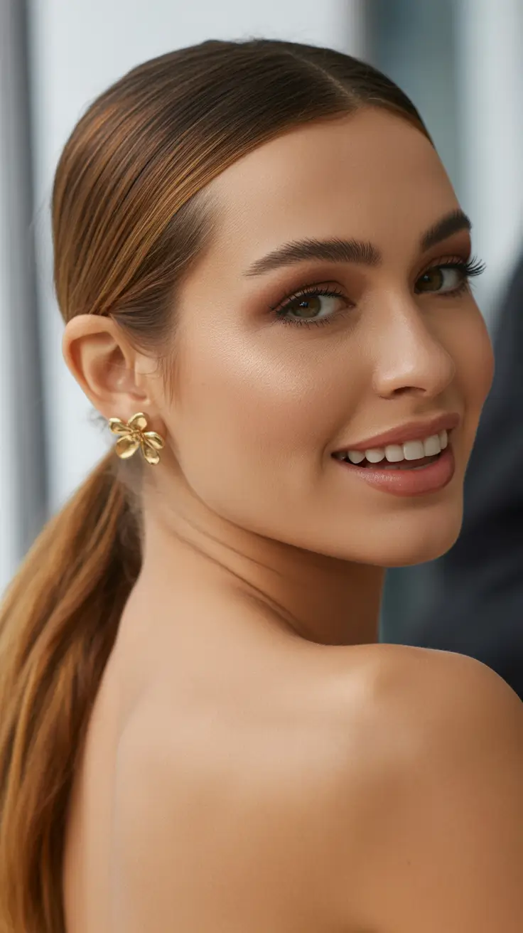 Hairstyles inspiration for 2026 Sleek Polished Ponytail With Radiant Shine