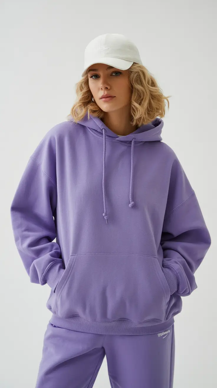 hoodie outfits women Soft Lilac: Calm Energy Meets Everyday Ease