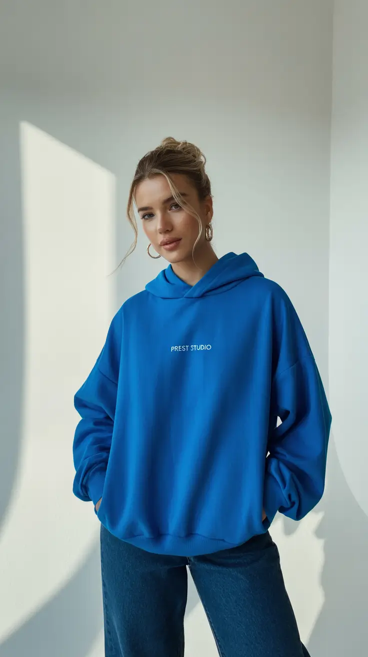 hoodie outfits women Electric Blue: Statement Minimalism