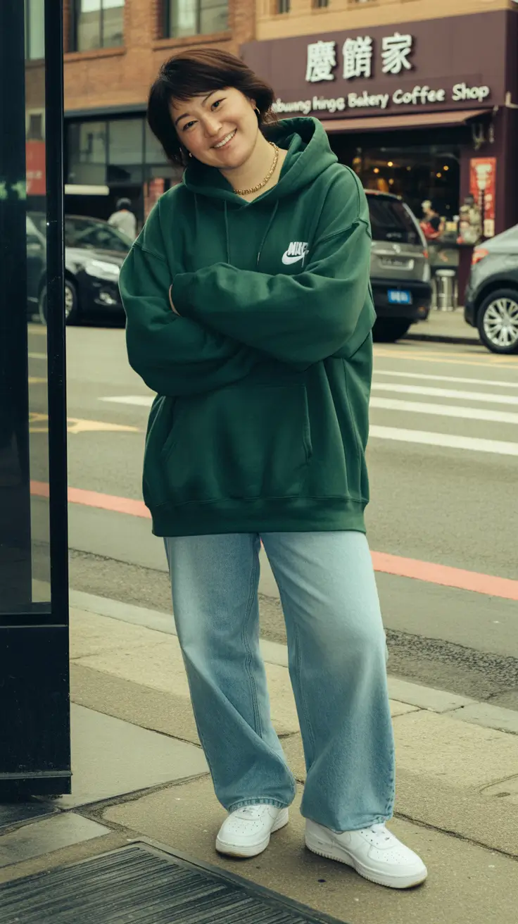 hoodie outfits women Forest Street Mood: Everyday Green