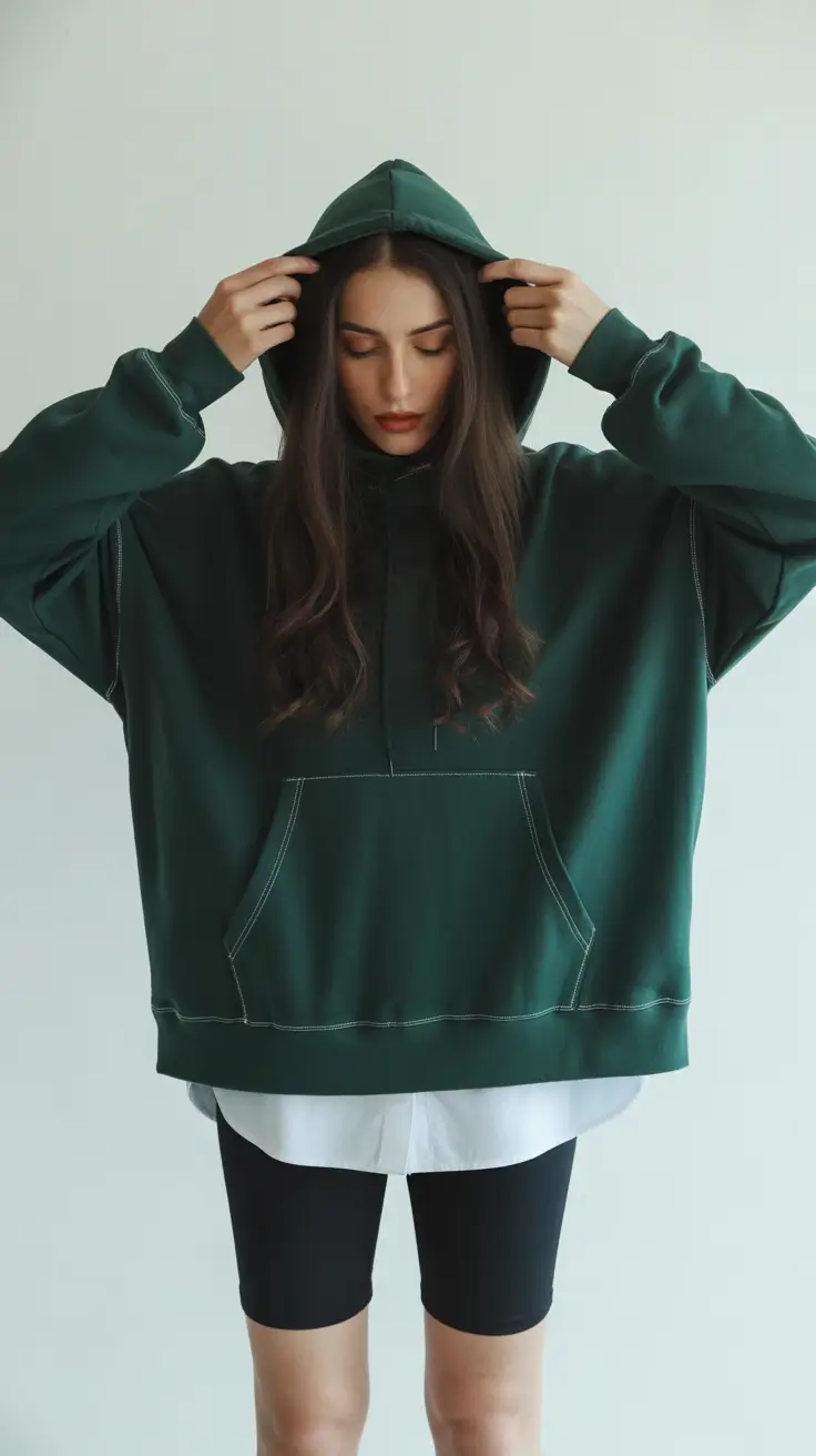 hoodie outfits women Emerald Balance: The Green Hoodie Edit