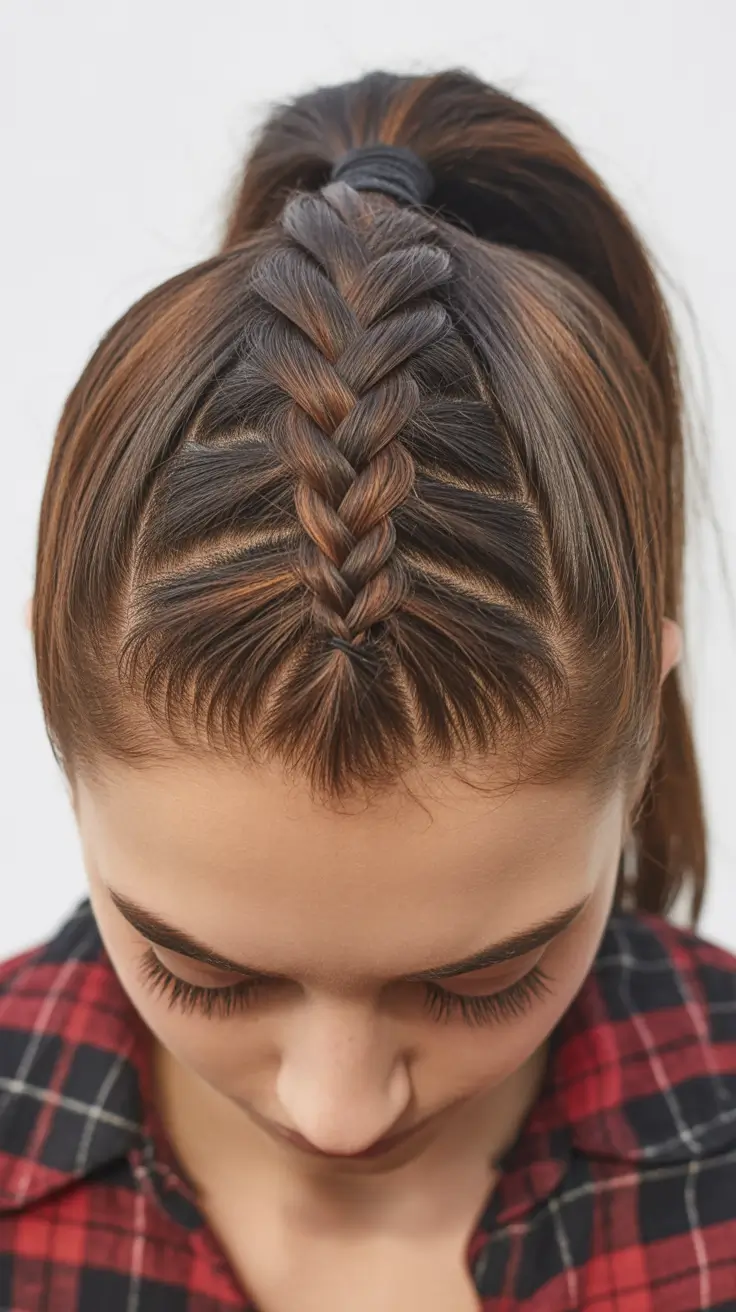 Modern braids hairstyles 2026 High Feed In Ponytail
