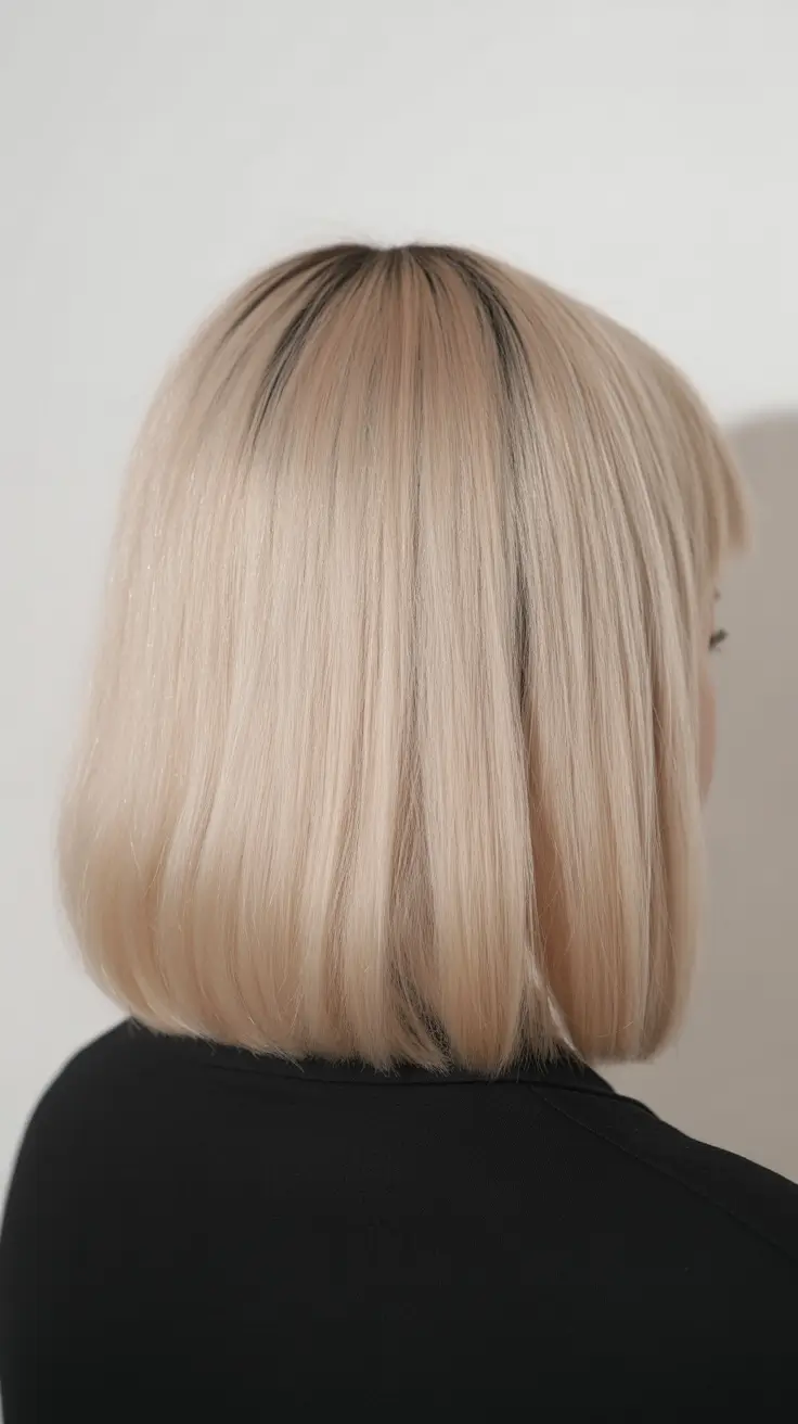Modern medium-length haircuts 2026 Polished Soft Blonde Bob