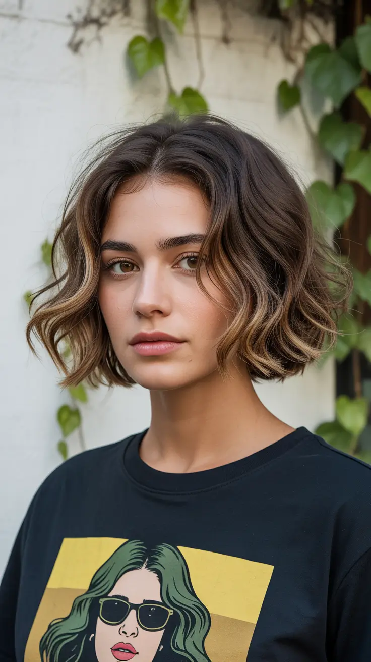Modern medium-length haircuts 2026 Soft Tousled Short Bob