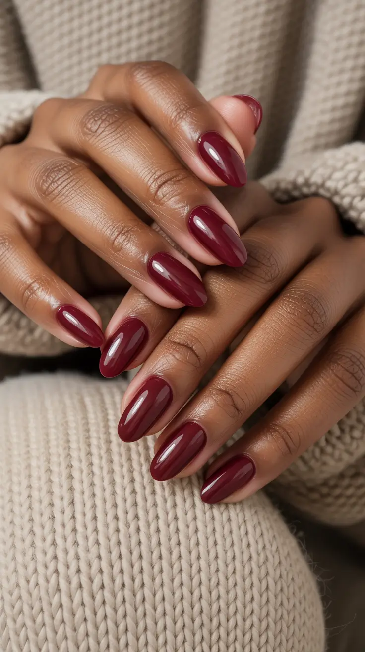 nail colors for brown skin 2026 - Mulled Wine Winter Gloss