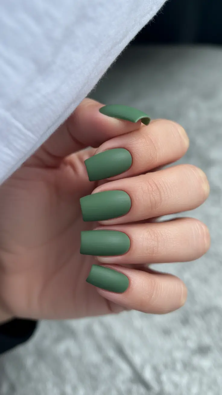 nail colors for pale skin 2026 Velvet Forest Matte
