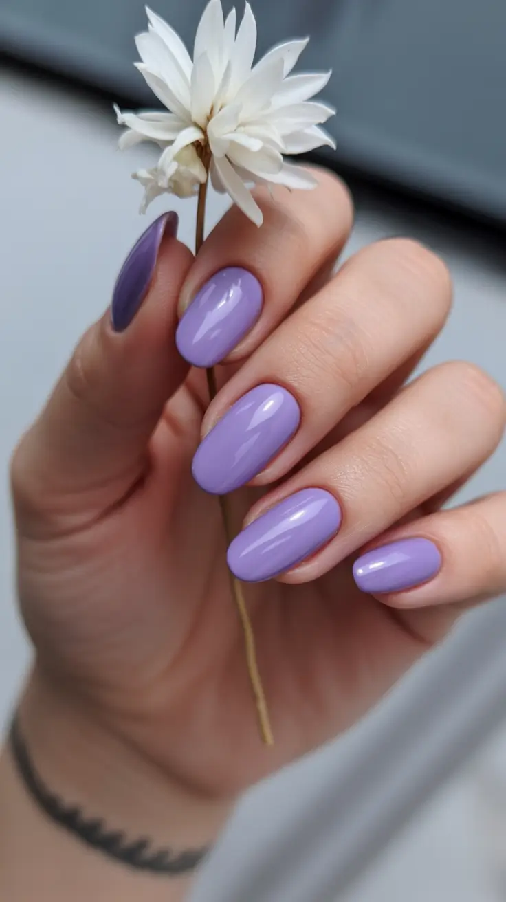 nail colors for pale skin 2026 Violet Petal Glow