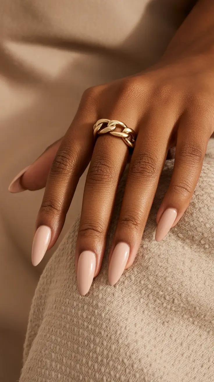 nail colors for tan skin 2026 Soft Almond Neutrals for Everyday Glow