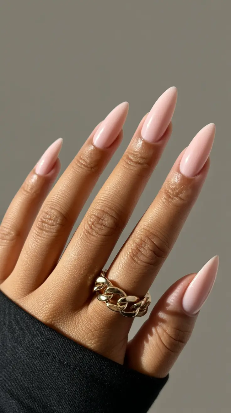 nail colors for tan skin 2026 Clean Soft-Blush Almonds for Everyday Glow