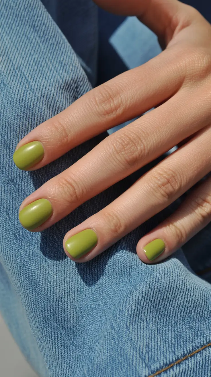 neutral nails aesthetic 2026 Olive Minimal Chic
