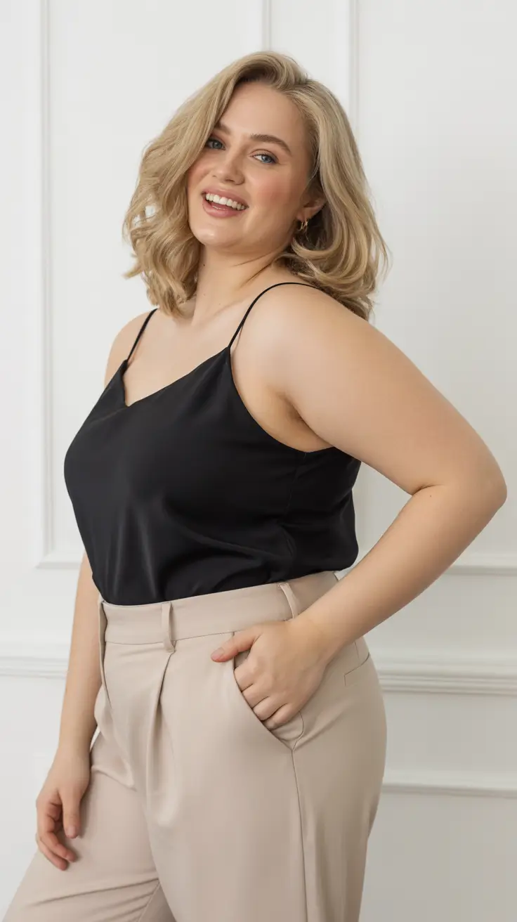 Plus size women haircut ideas 2026 Effortless Shoulder-Length Blowout