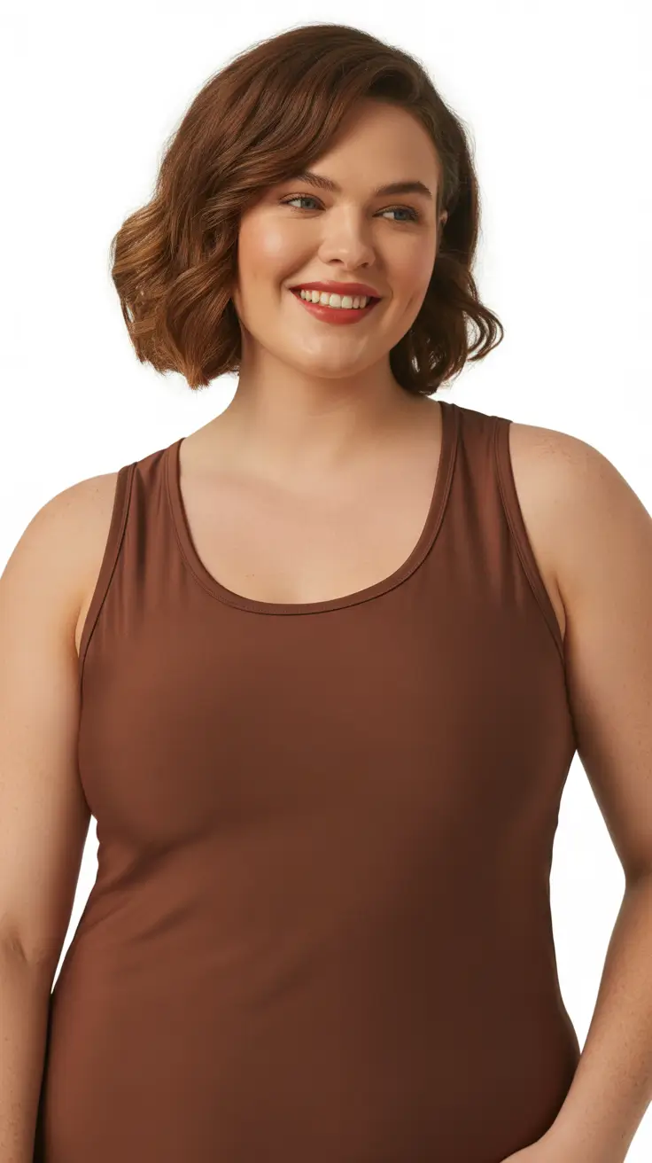 Plus size women haircut ideas 2026 Classic Wavy Lob with Modern Warmth