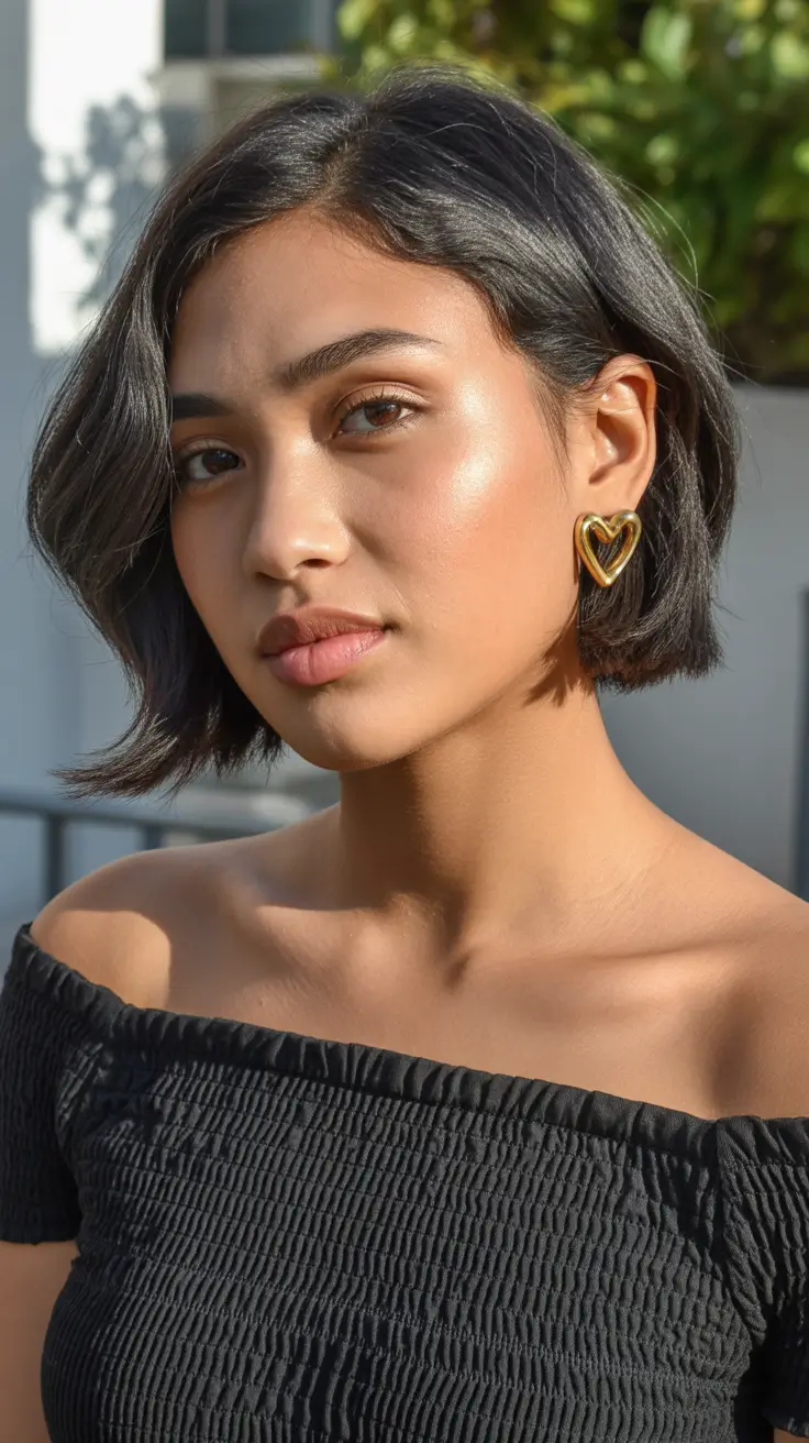 Short Hairstyles Inspiration 2026 Textured Sunkissed Bob with Breezy Movement