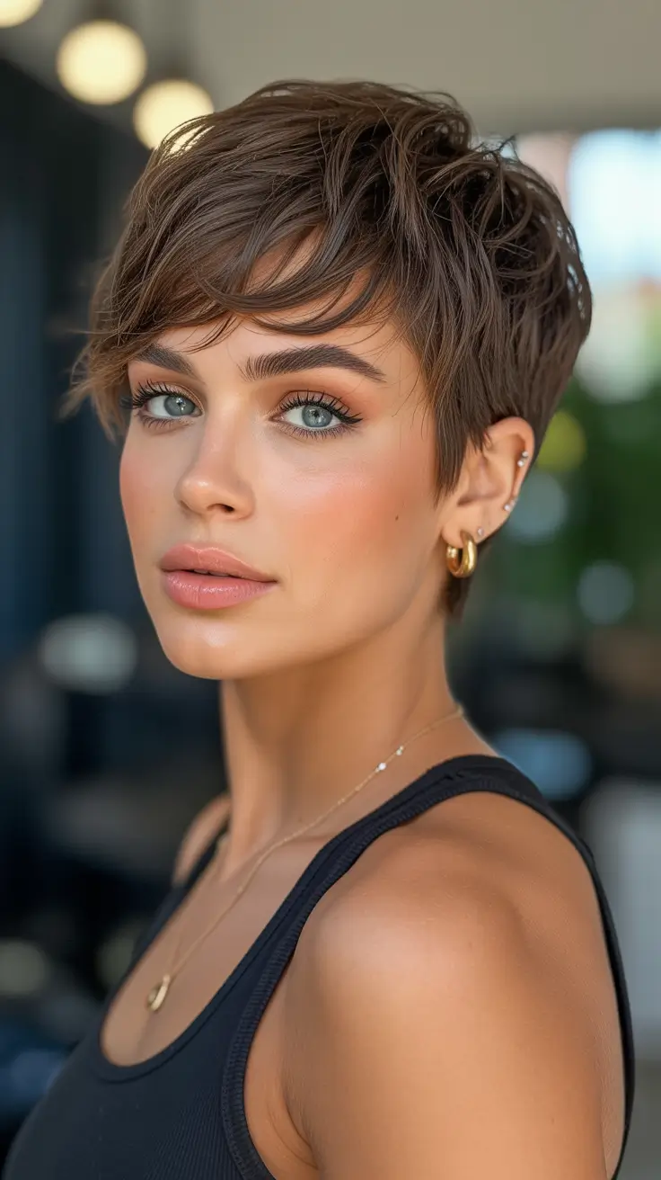 Short Hairstyles Inspiration 2026 Textured Pixie with Soft, Airy Movement
