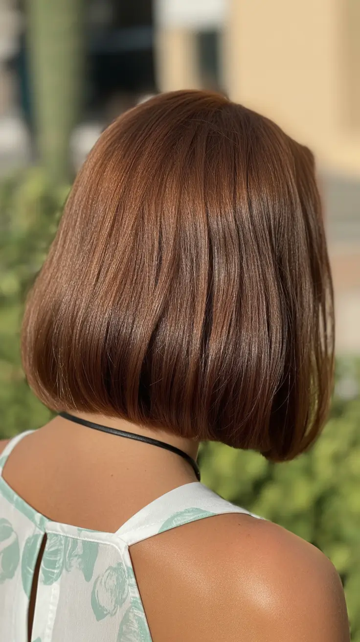 Stylish bob cuts for women 2026 Classic Straight Bob with Clean Back Line