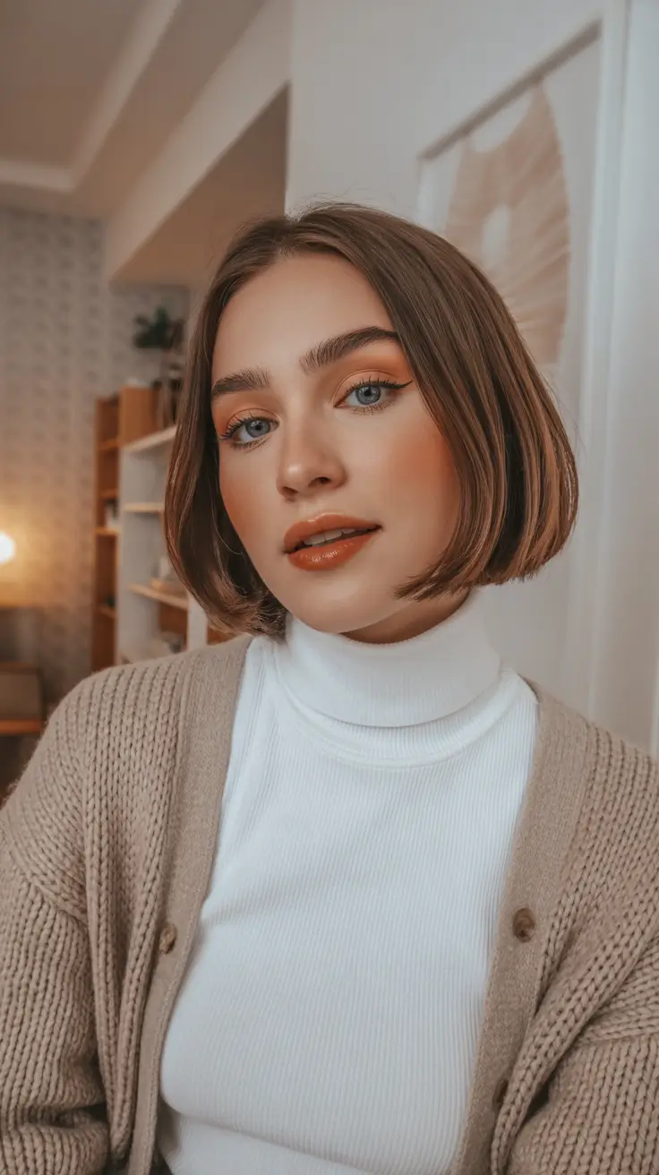 Stylish bob cuts for women 2026 Soft Structured Bob with Cozy Neutral Styling