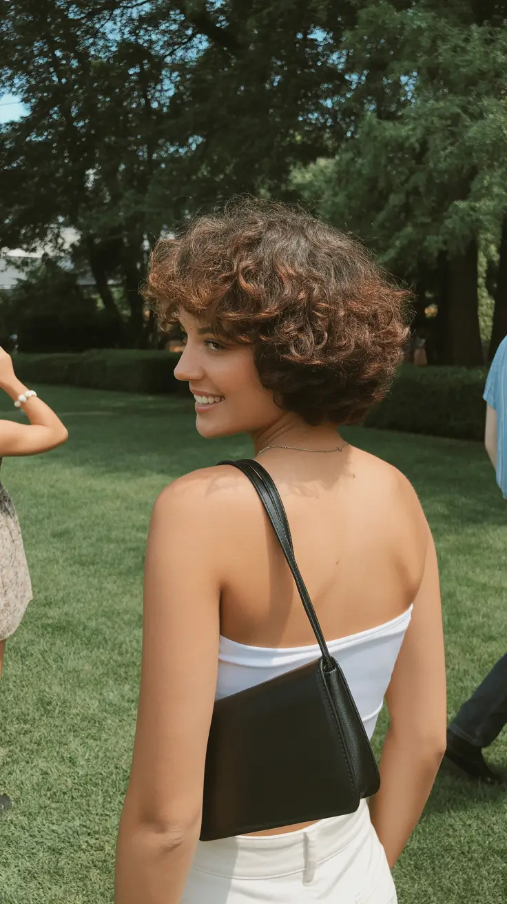 curly hairstyles Soft Rounded Crop with Natural Bounce