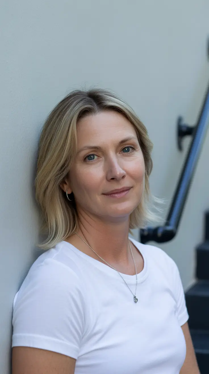 Airy Shoulder-Length Layers haircuts for women over 40 2026