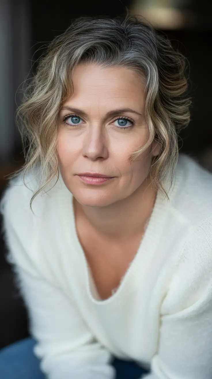 Short Curly haircuts for women over 40 2026