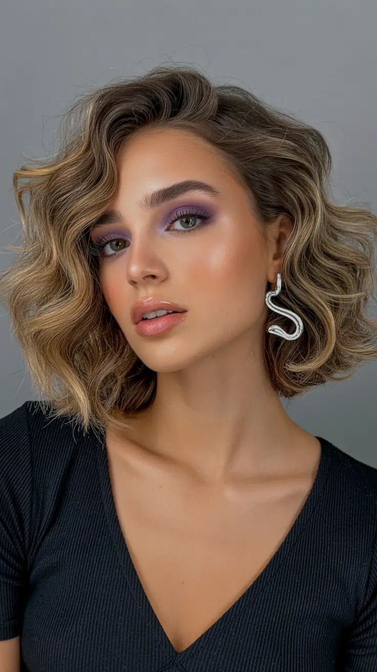 Stylish side-parted hairstyle 2026 Textured Side Part Bob With Natural Movement