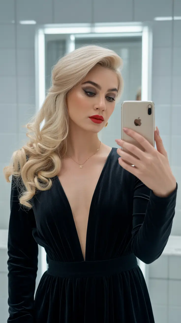 Stylish side-parted hairstyle 2026 High-Contrast Side Part With Glamorous Length