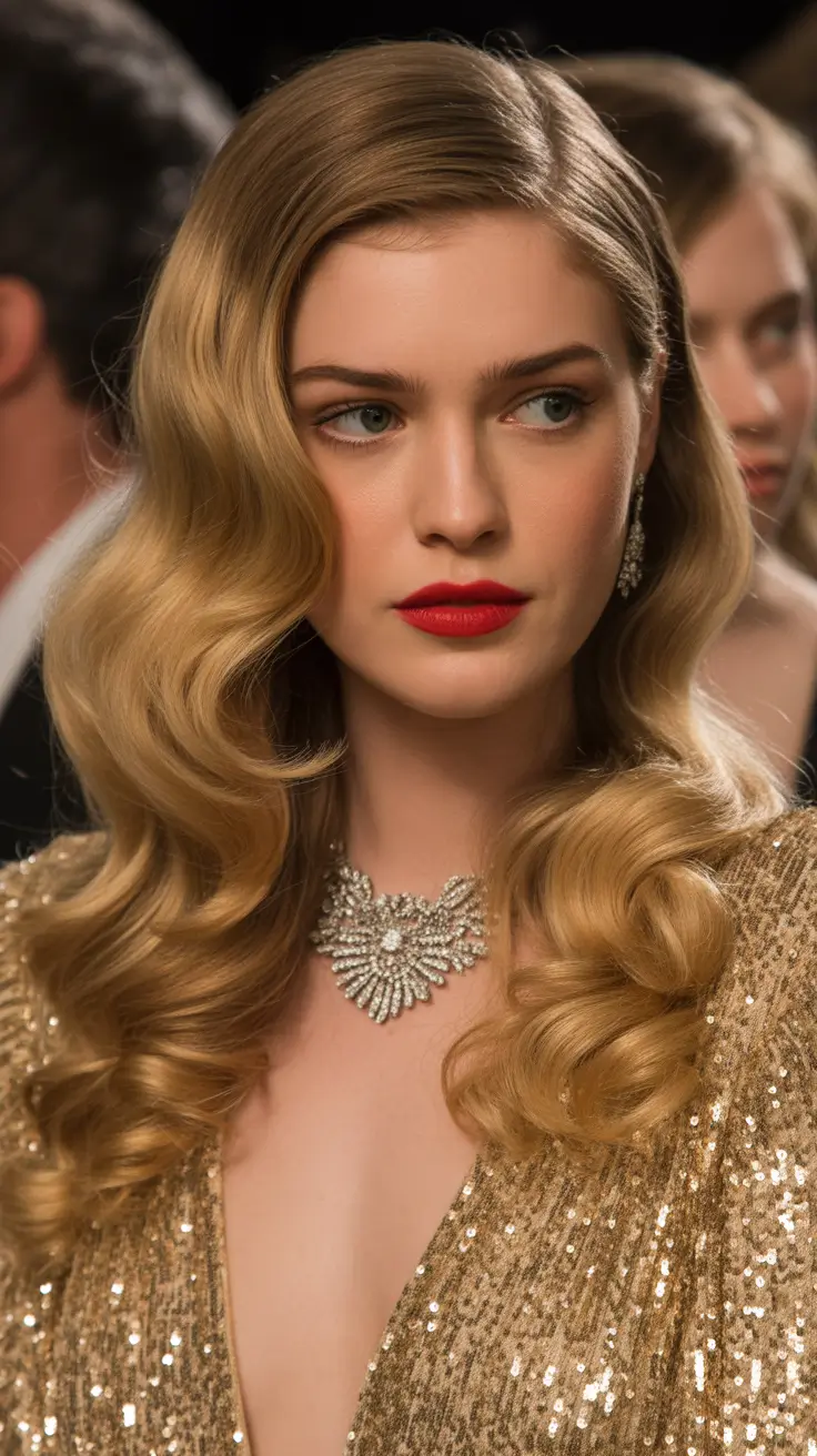 Stylish side-parted hairstyle 2026 Retro-Inspired Side Part With Sculpted Waves