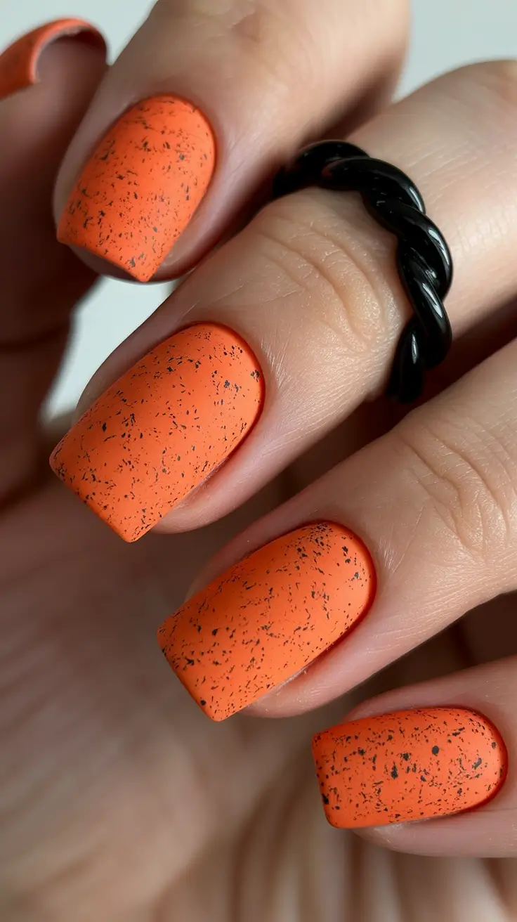 trending nail colors 2026 Tangerine Speckled Energy