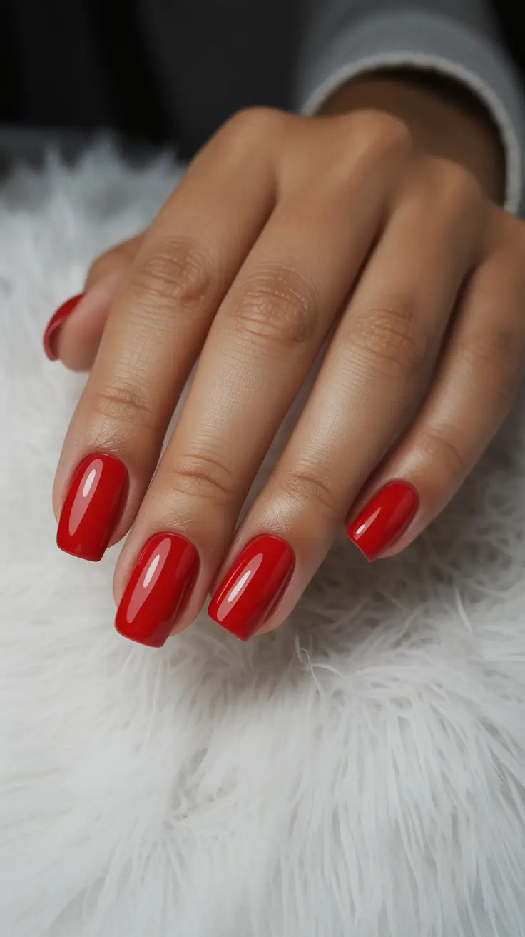 trending nail colors 2026 Classic Red Revival