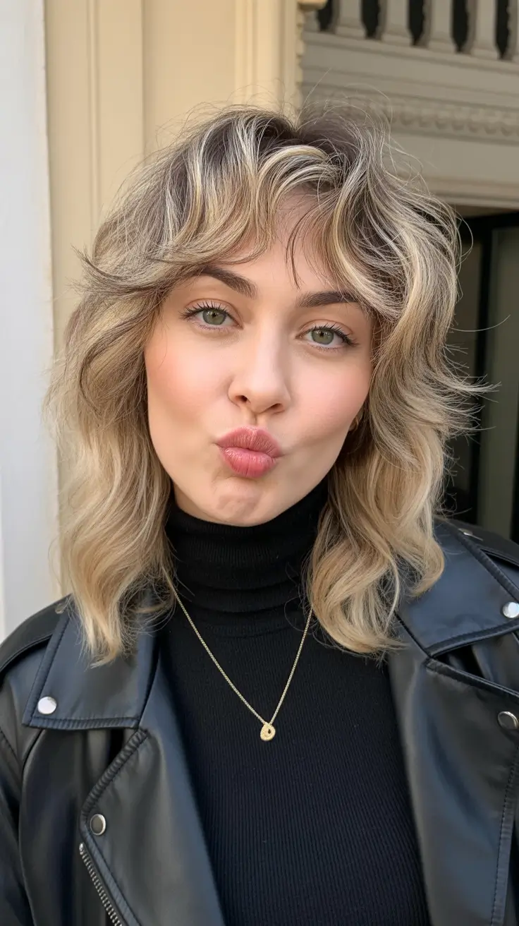 haircuts with bangs 2026 Cool Blonde Shag Fusion