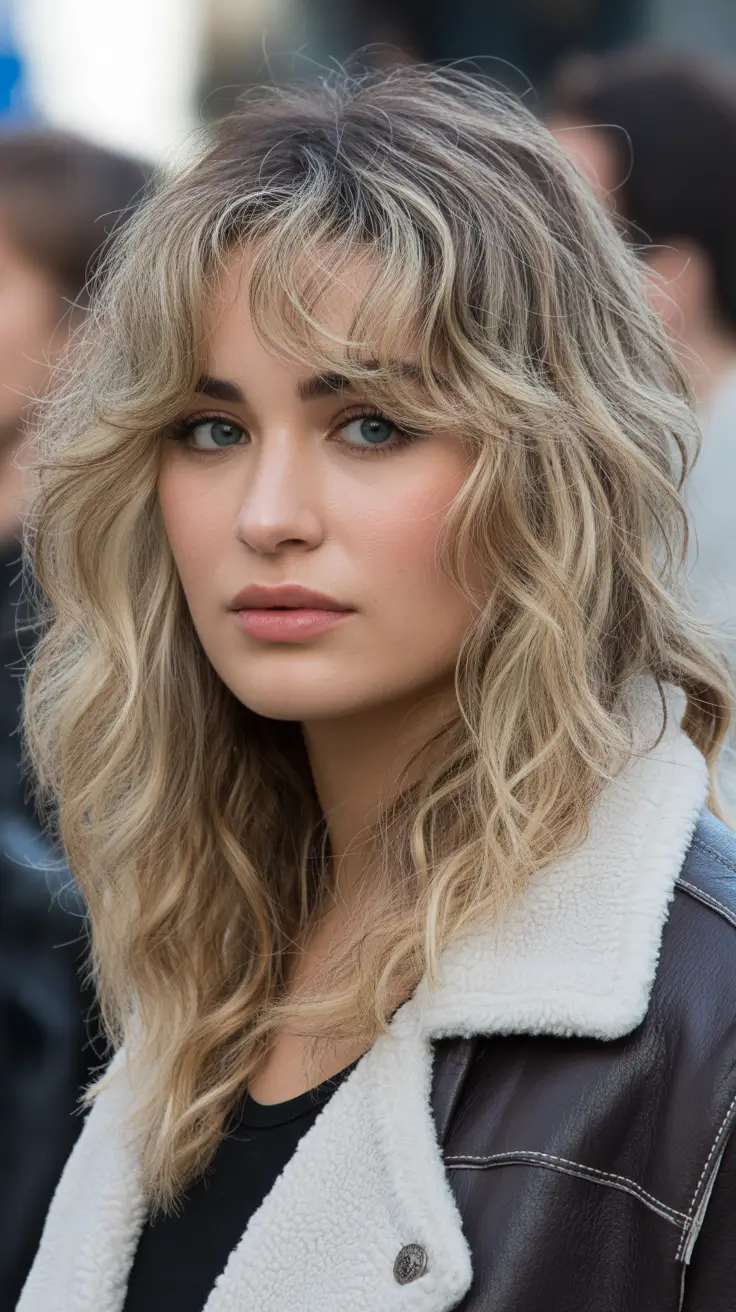 haircuts with bangs 2026 Soft Wavy Layers With Fringe