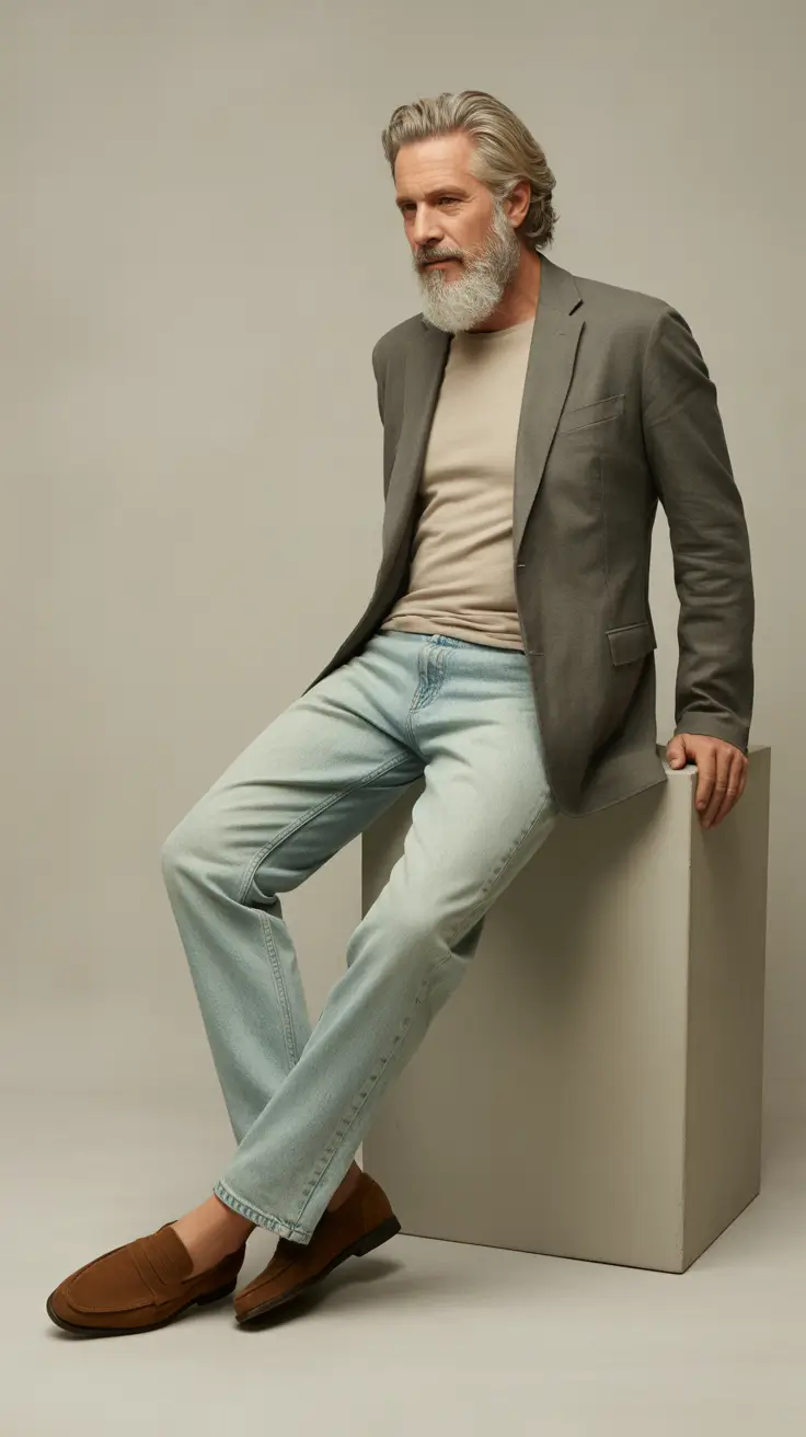 Trendy Outfits for Men Over 50 2026 Soft Tailoring