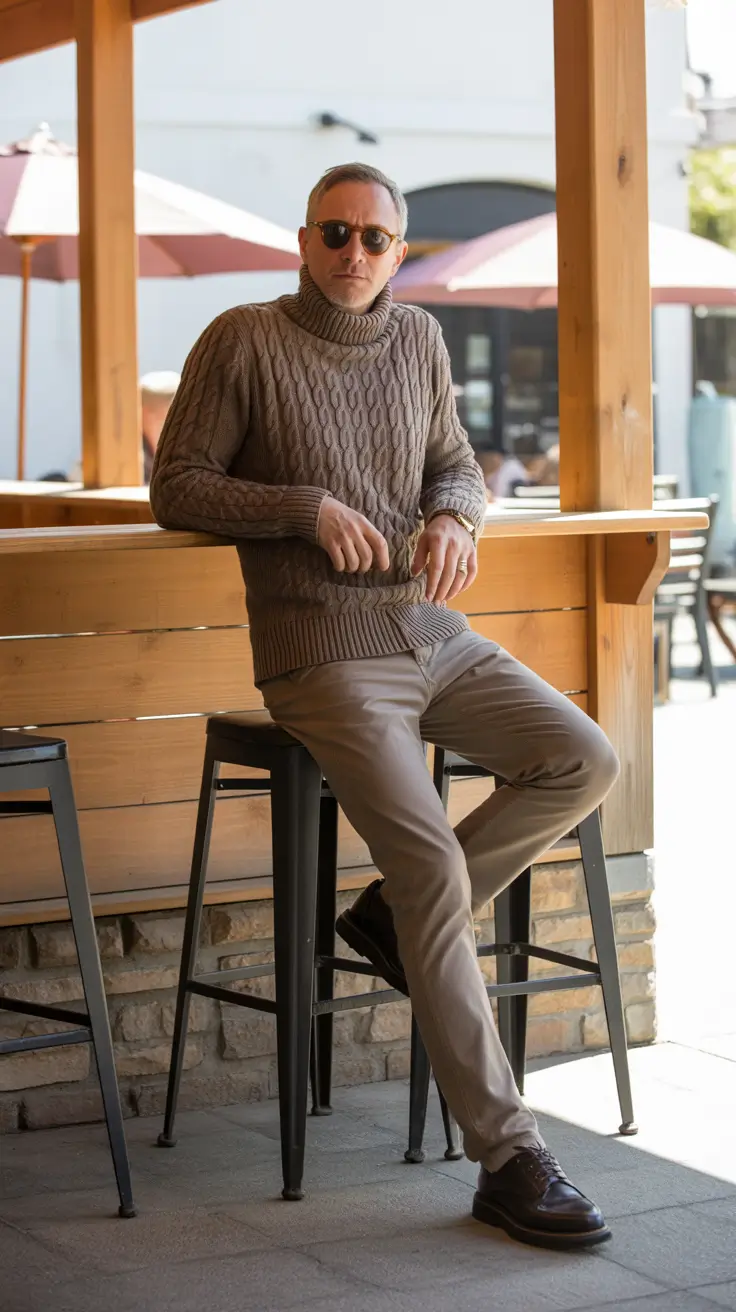 Trendy Outfits for Men Over 50 2026 Autumn Texture