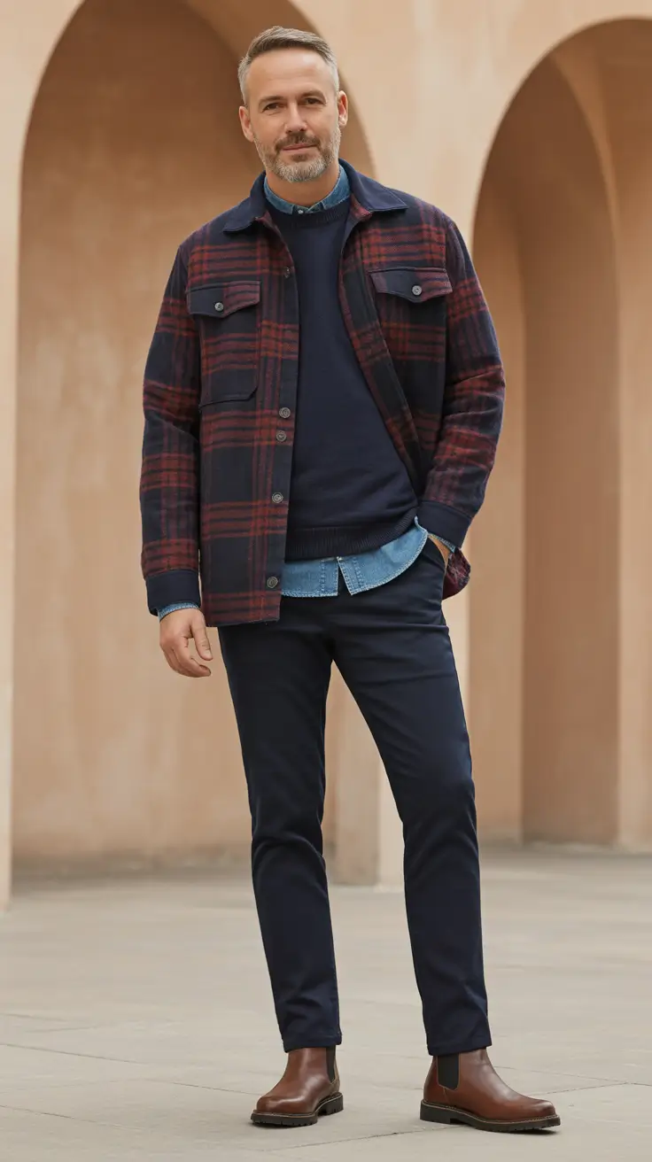 Trendy Outfits for Men Over 50 2026 Smart Layers