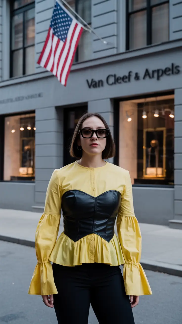 every day spring outfits 2026 Structure Meets Playfulness in a Color-Pop Silhouette