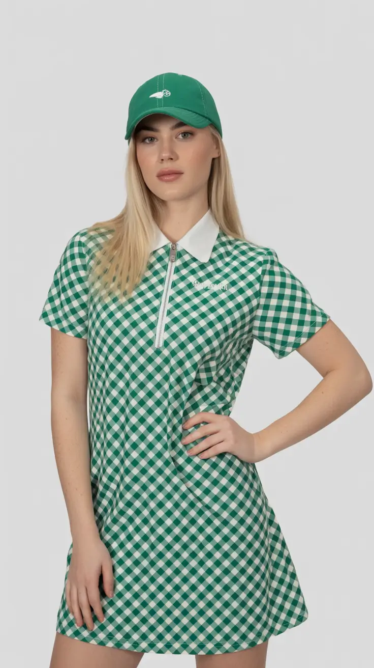 best-spring-golf-outfits-for-women-2026-Gingham-Greens-for-Vintage-Spring-Flair