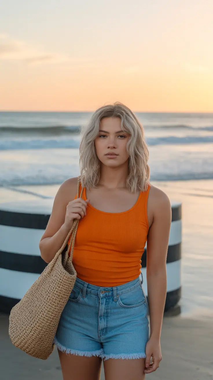 spring vacation outfits 2026 Sunset Brights for Beachfront Wanderings