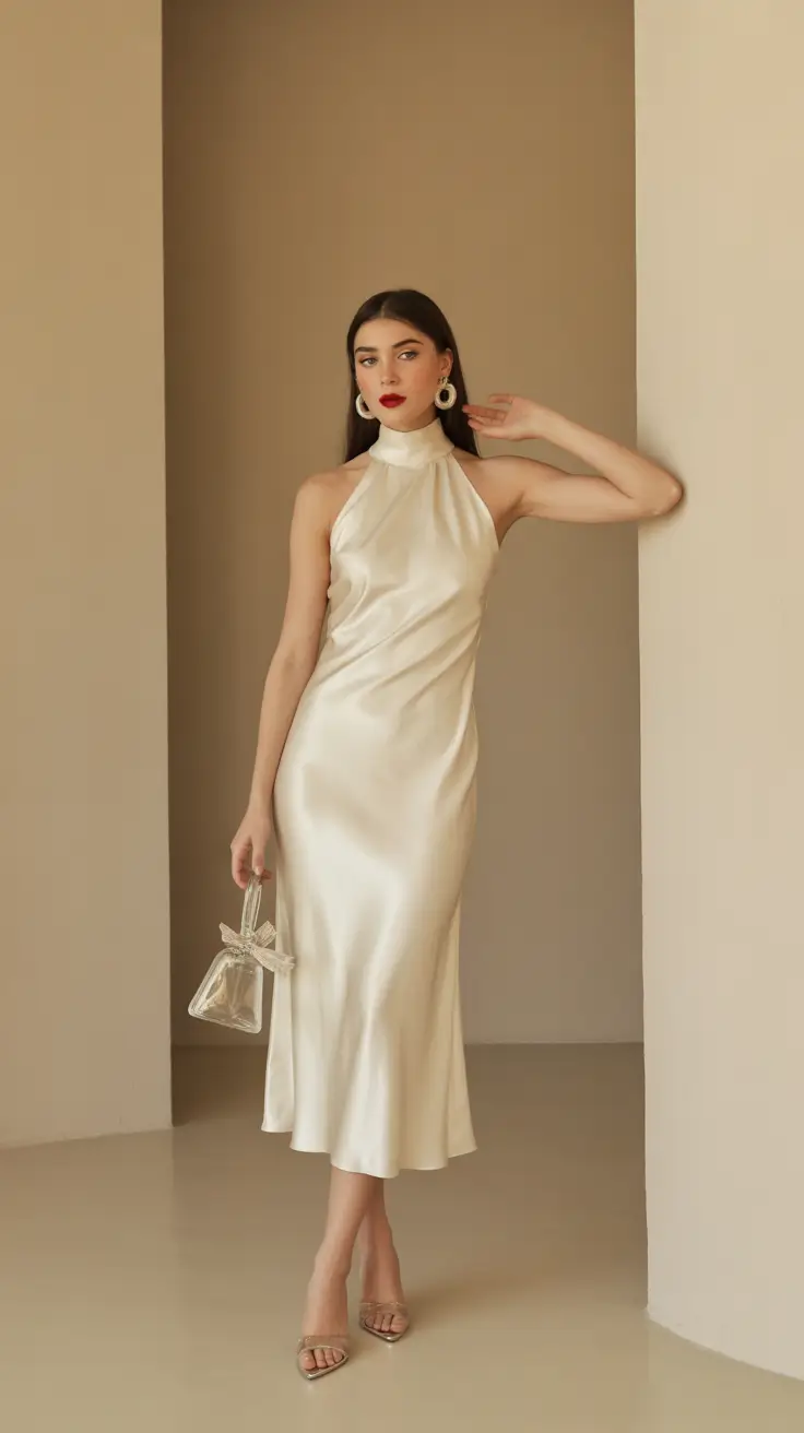 spring formal outfits 2026 Ivory Satin Grace
