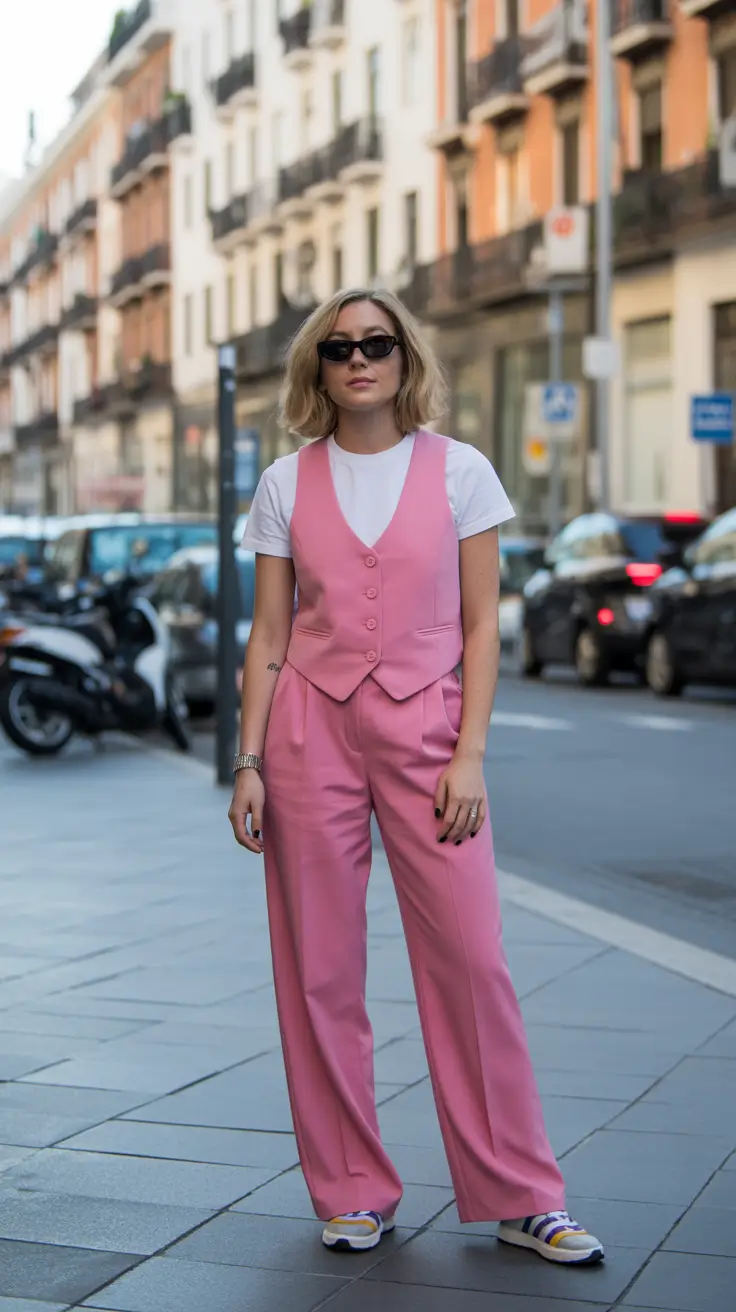 spring formal outfits 2026 Modern Pink Power Suit