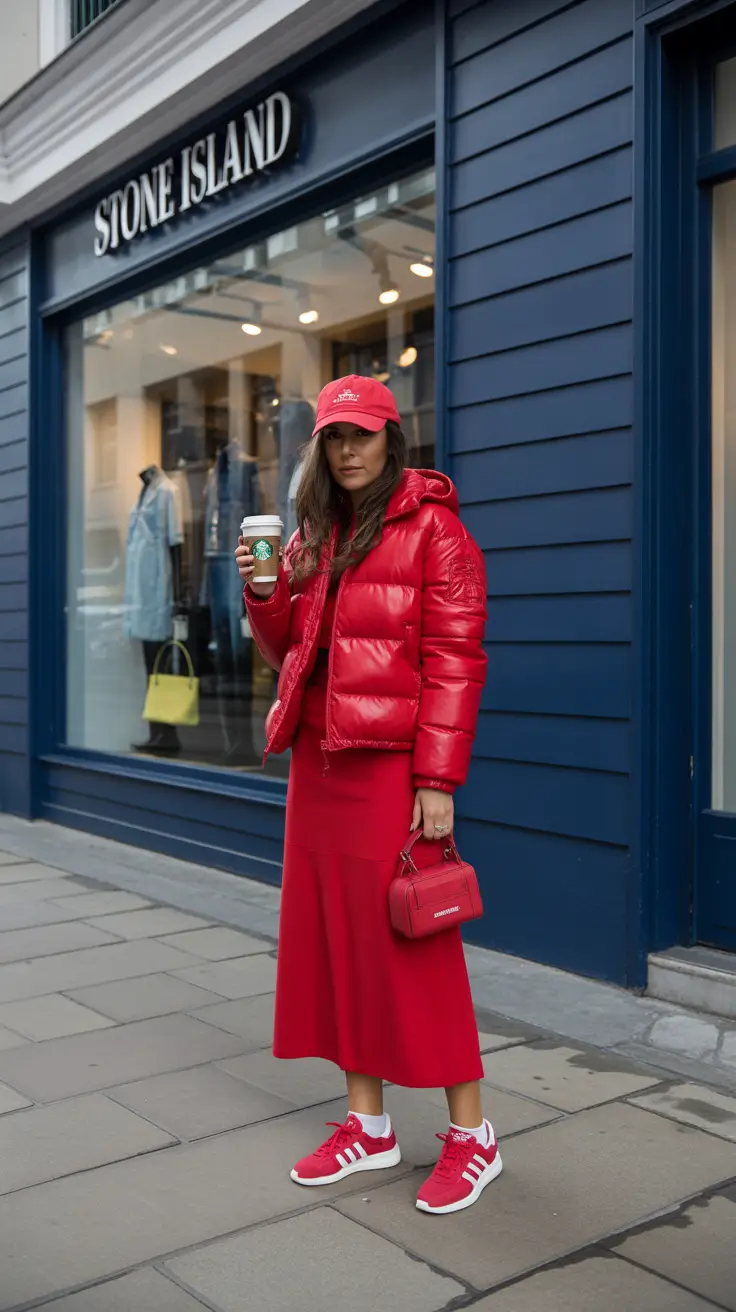 london spring outfit 2026 The Power of a Monochrome Red Statement