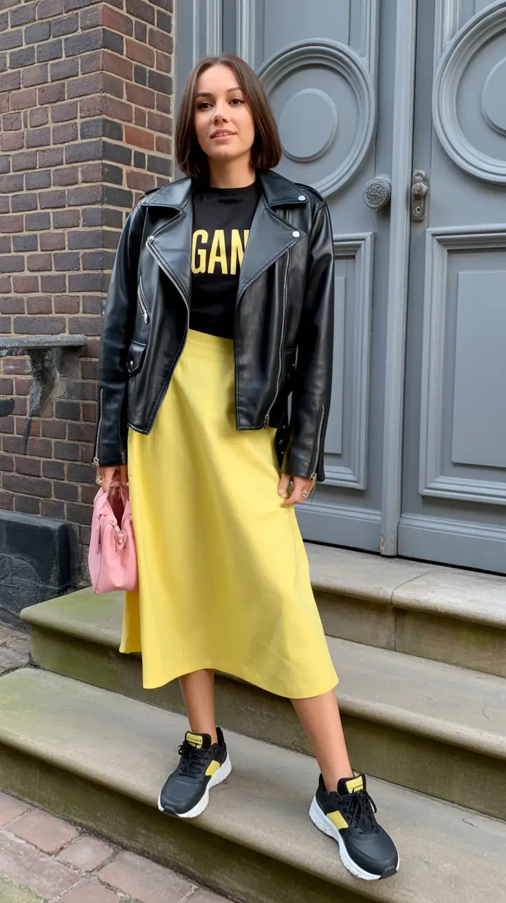 london spring outfit 2026 Sporty Edge With a Lemon Twist