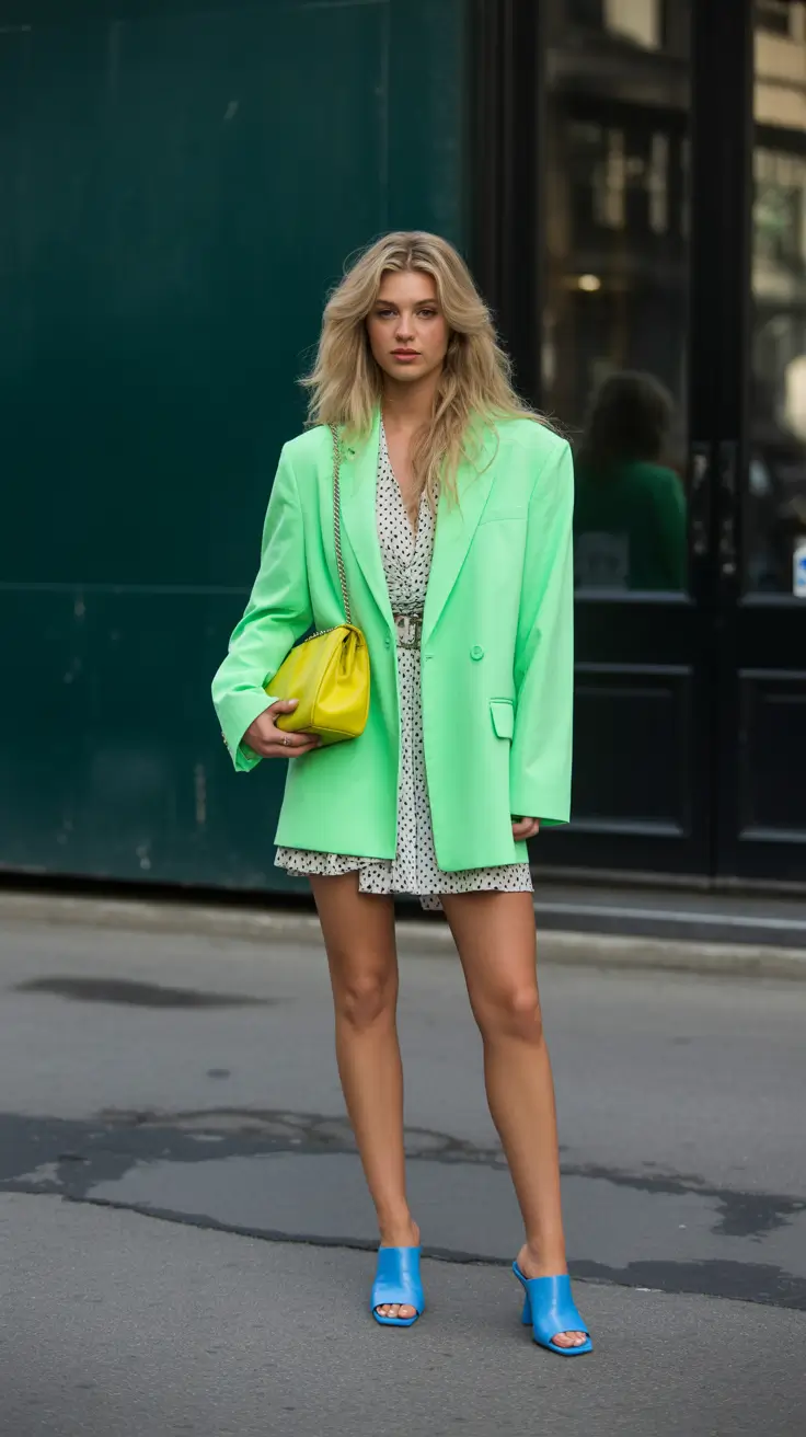 simple spring outfits 2026 Neon Statements With Spring City Energy