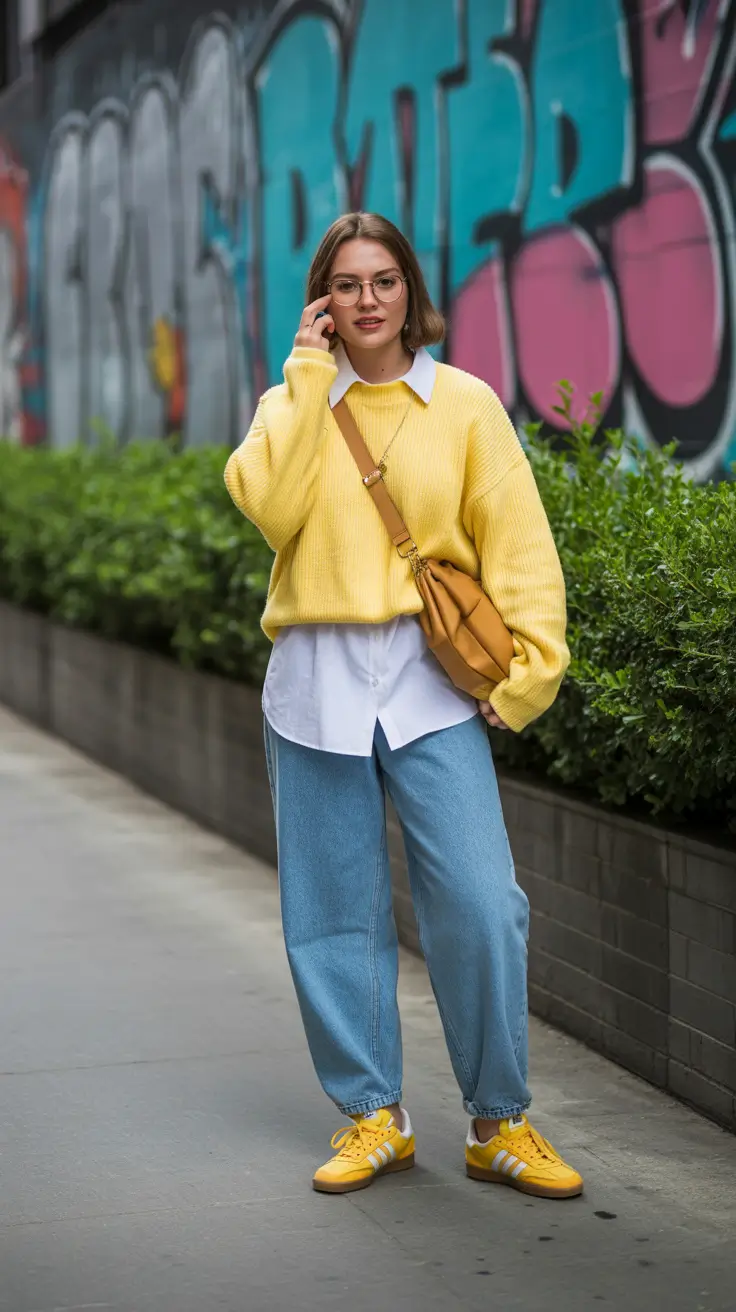 simple spring outfits 2026 Soft Sunshine Layers With Relaxed Street Comfort