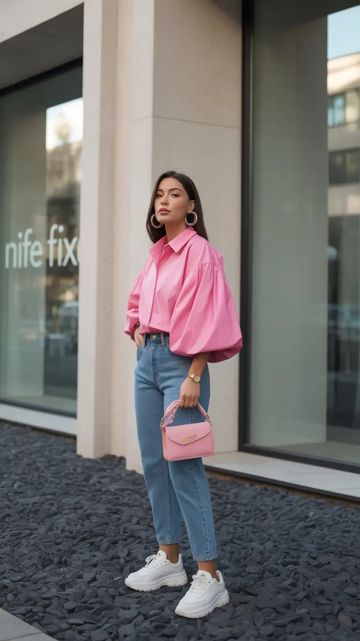 simple spring outfits 2026 Playful Color With Modern Proportions