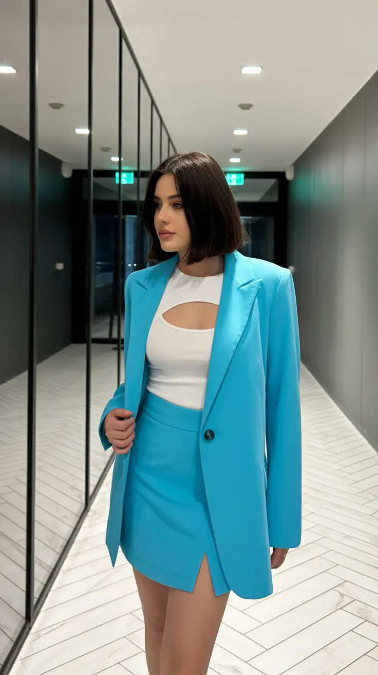 spring blazer outfits 2026 Aqua Blue That Feels Like Spring Airflow