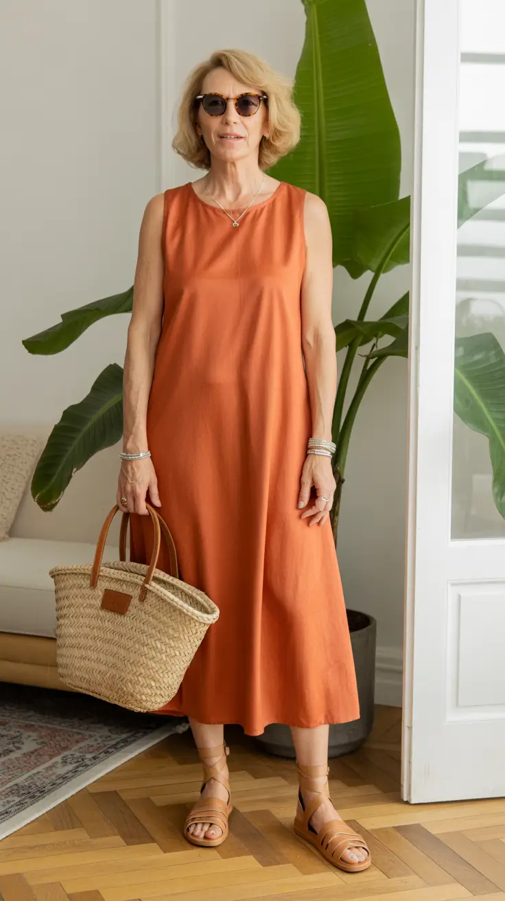 Effortless spring dressing over 50 2026 Warm Terracotta Simplicity for Sunlit Spring Moments