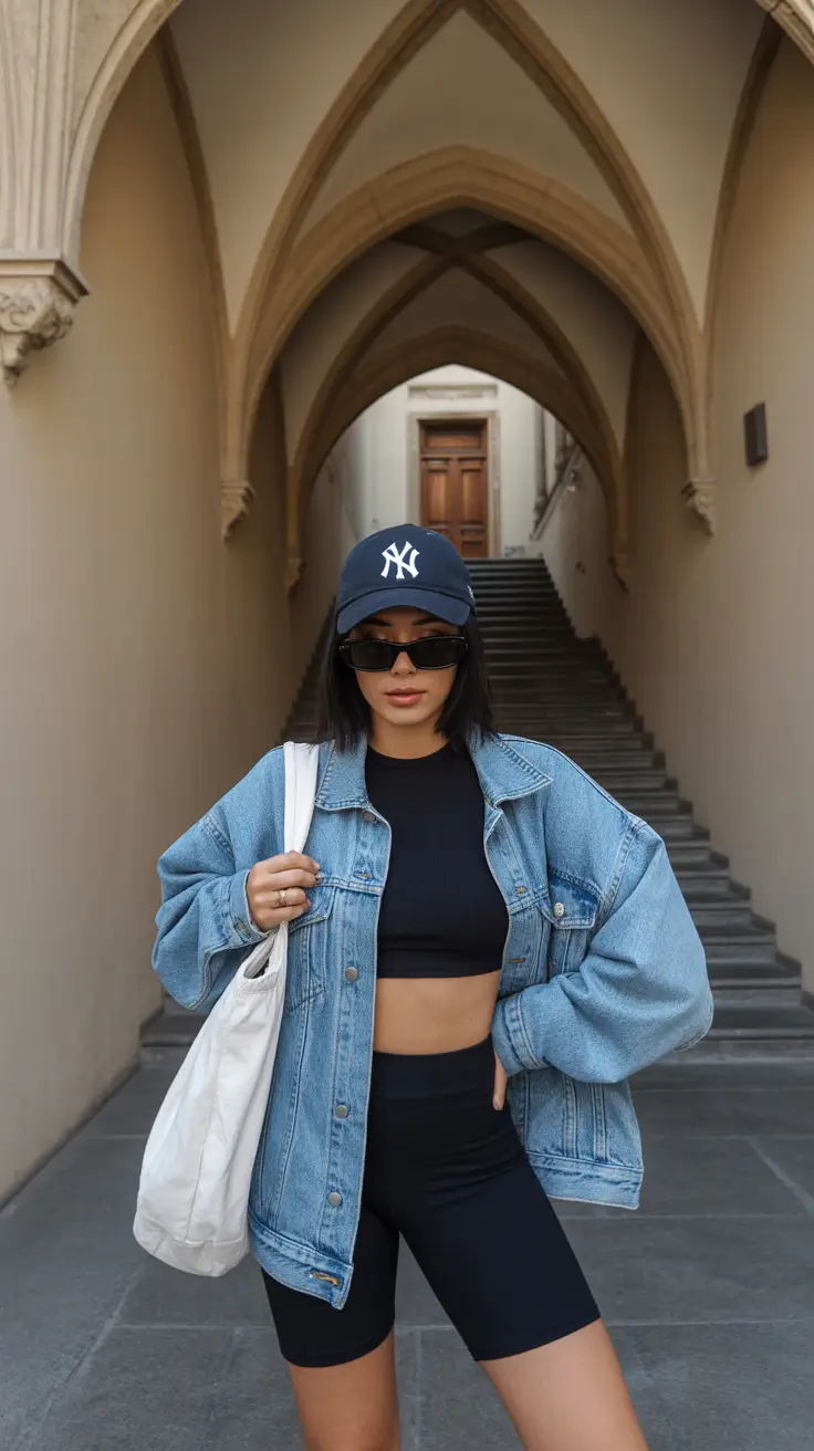 effortless spring going out outfits 2026 Sporty Spring Nights with Denim and Black Basics