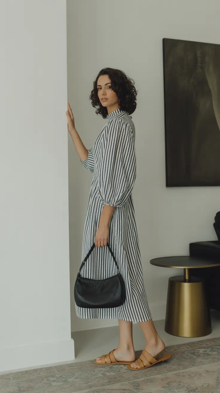 spring office outfits 2026 Striped Ease for Slow Spring Mornings